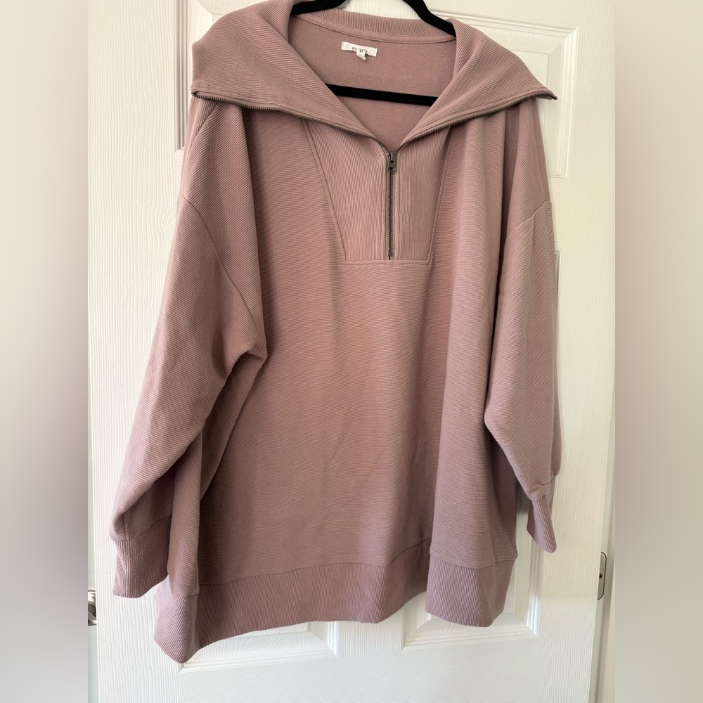 Maurices Soft Mauve Half-Zip Pullover